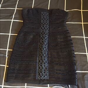 BCBG Elegant Black Strapless Dress